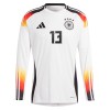 Camisola Alemanha Muller 13 Manga Comprida Homen Equipamento 1ª Euro 2024